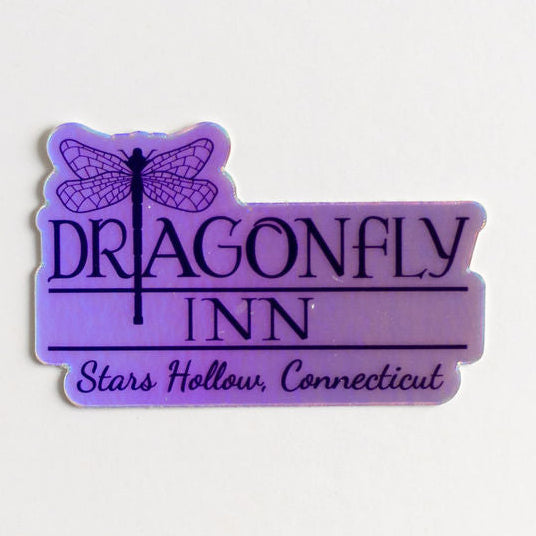 Dragonfly Inn Stars Hollow Holographic Sticker – Gilmore Girls Fan Vinyl Decal Gift