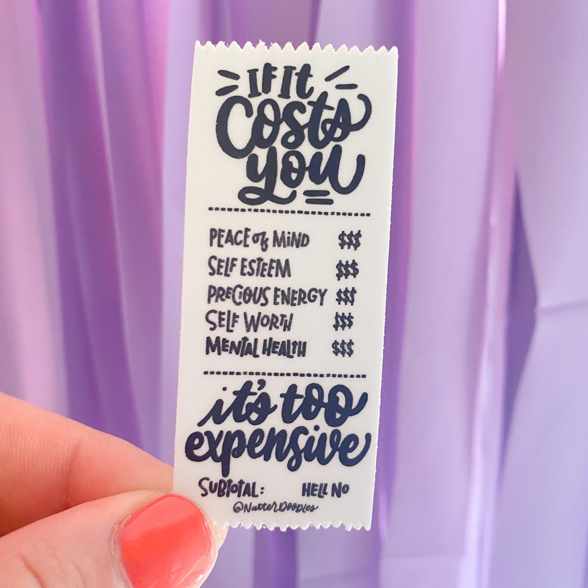 It’s Too Expensive Sticker