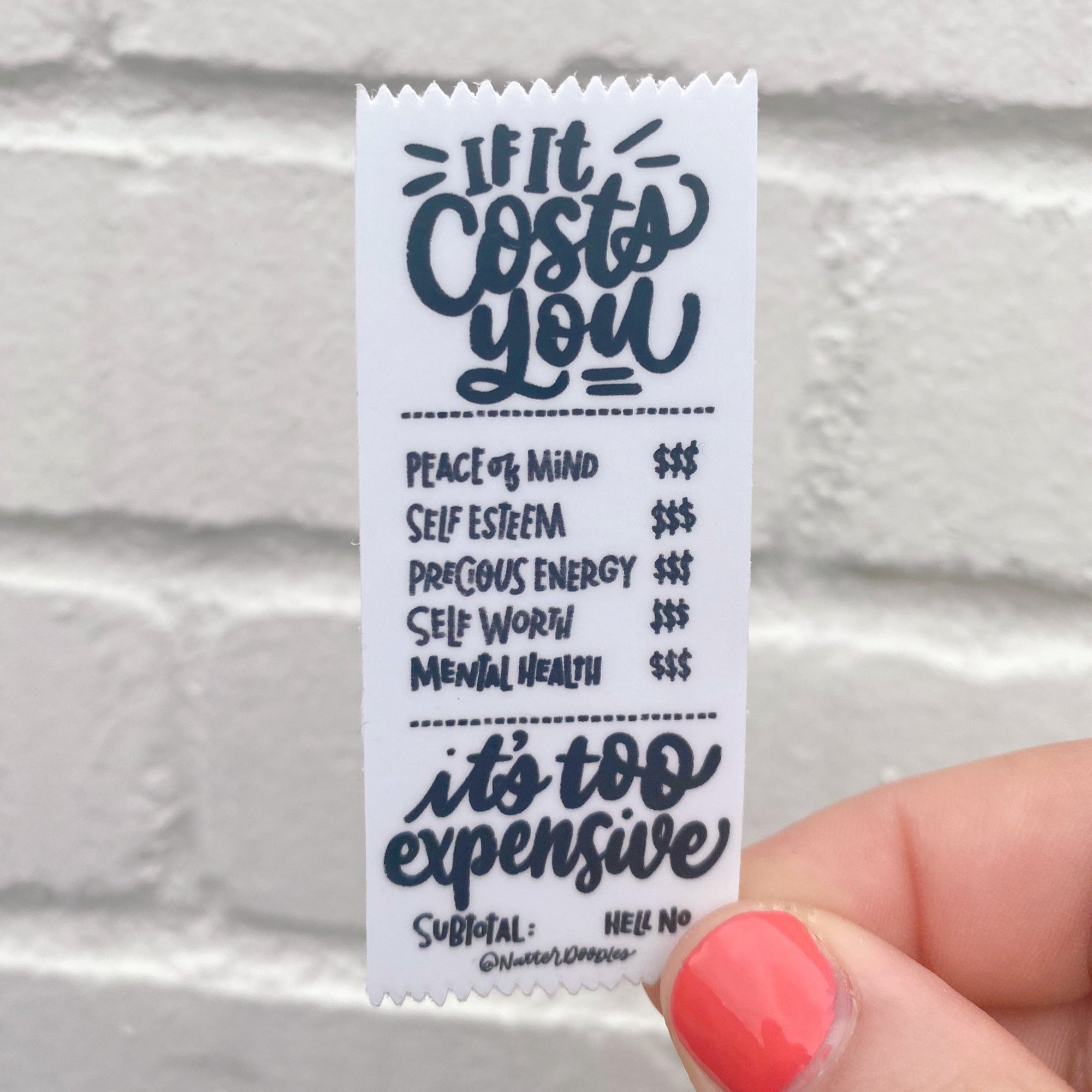 It’s Too Expensive Sticker