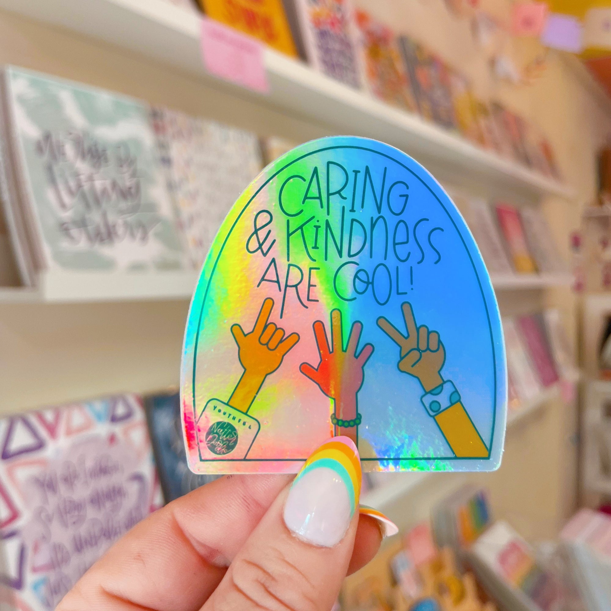 Caring and Kindness Are Cool Sticker