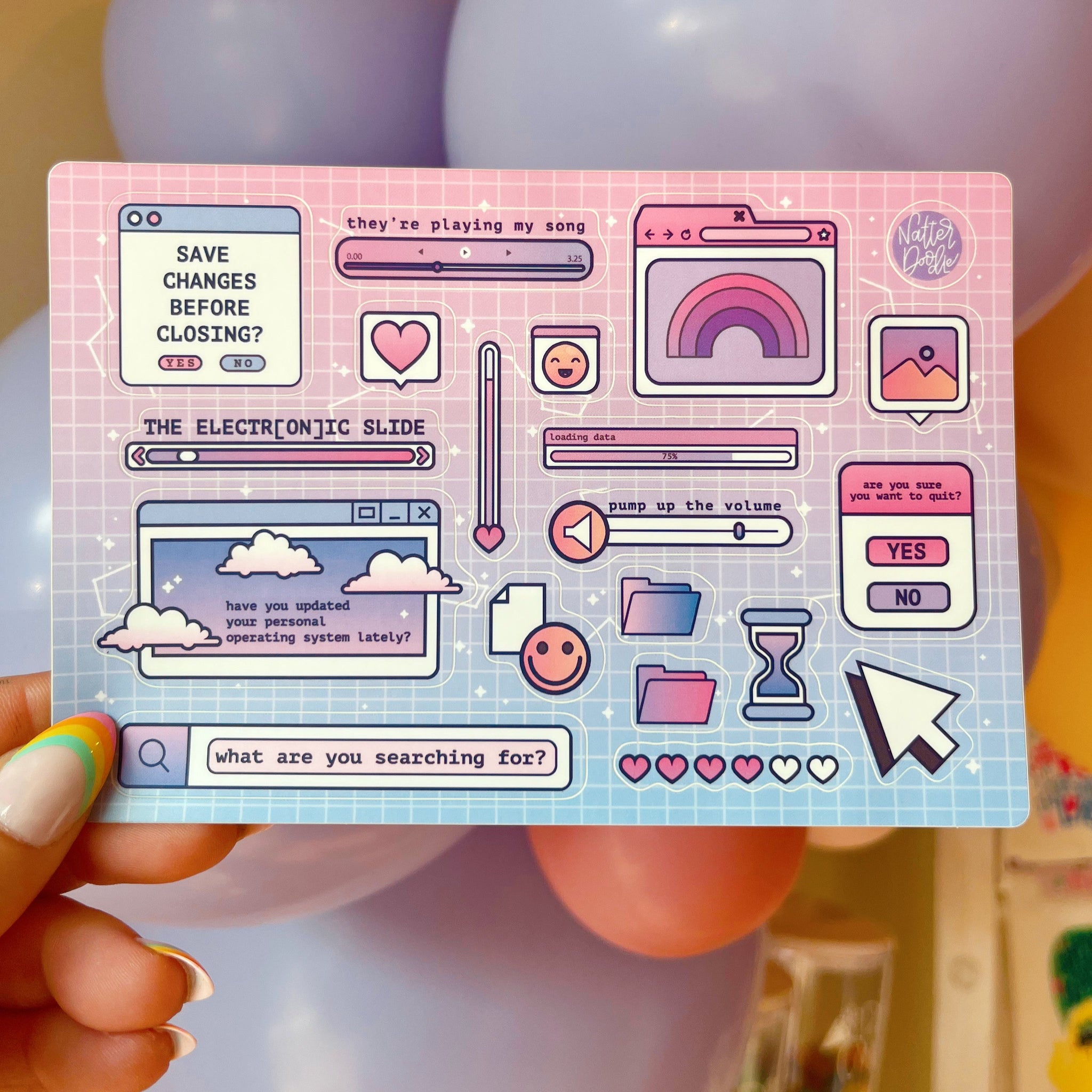 Operating System Sticker Sticker Sheets - NatterDoodle