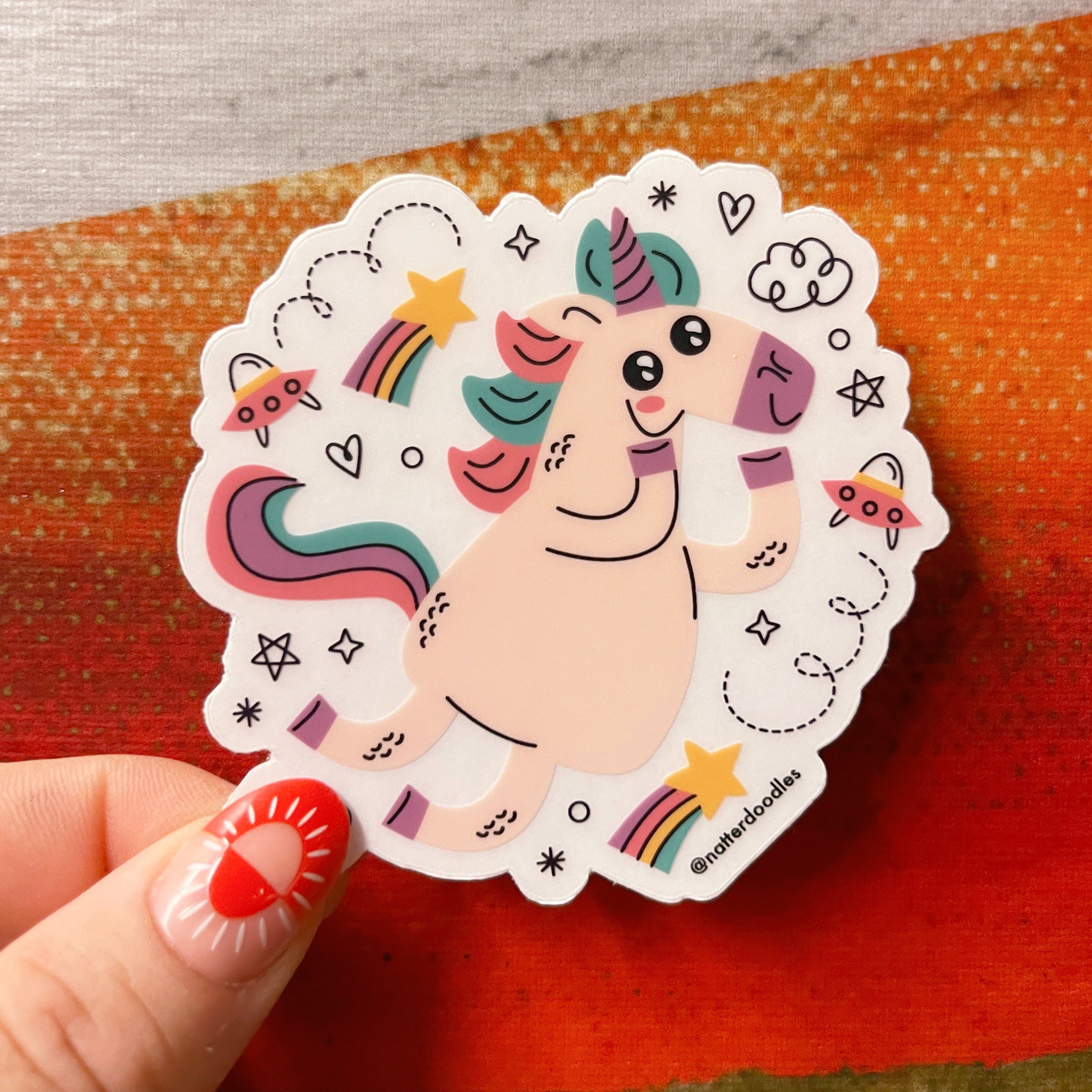 Dizzy Unicorn Sticker