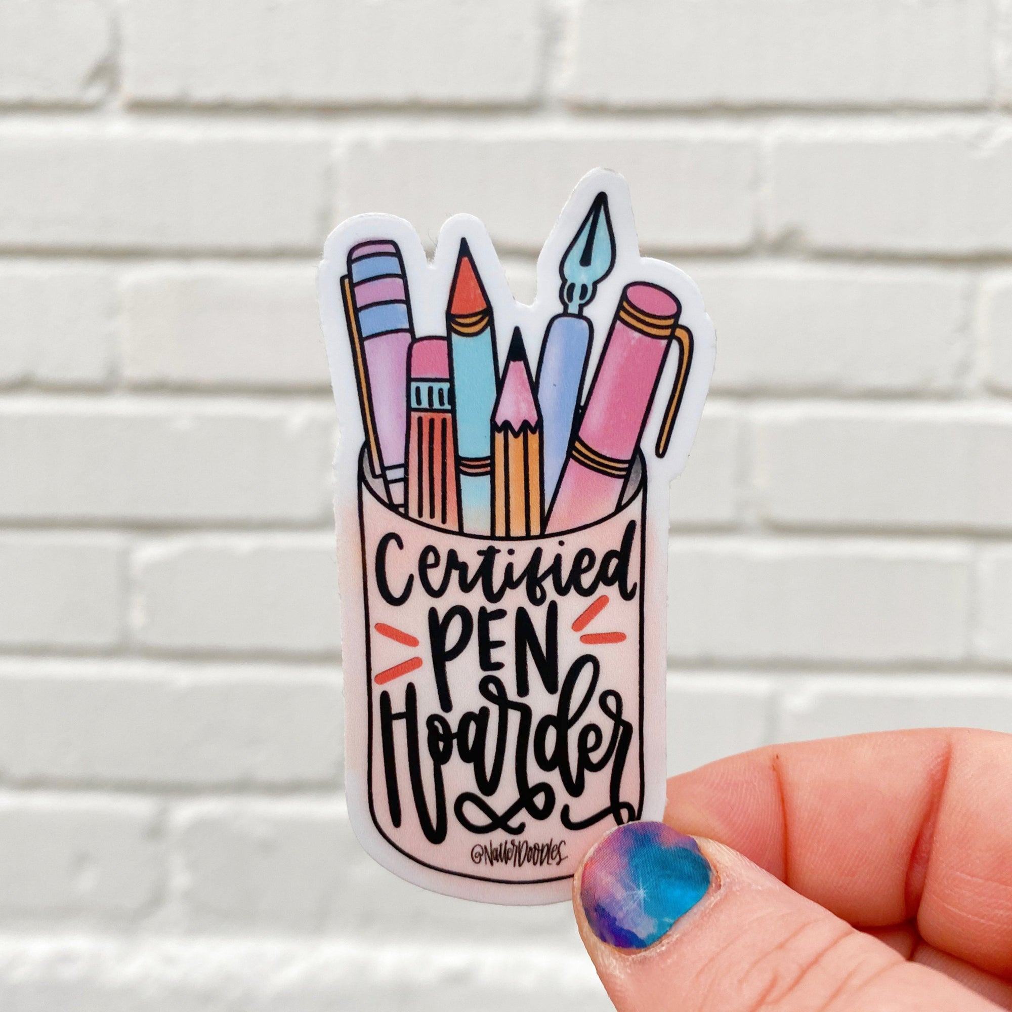 Certified Pen Hoarder Sticker