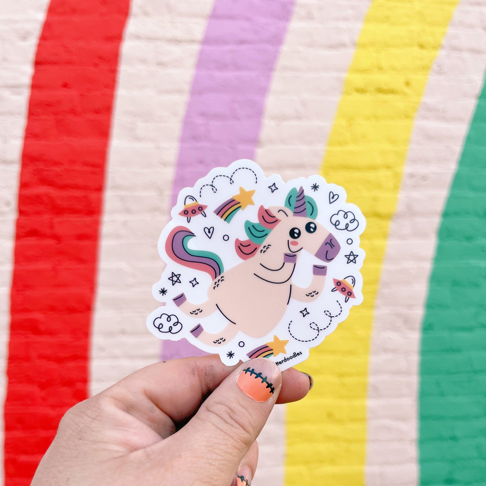 Dizzy Unicorn Sticker