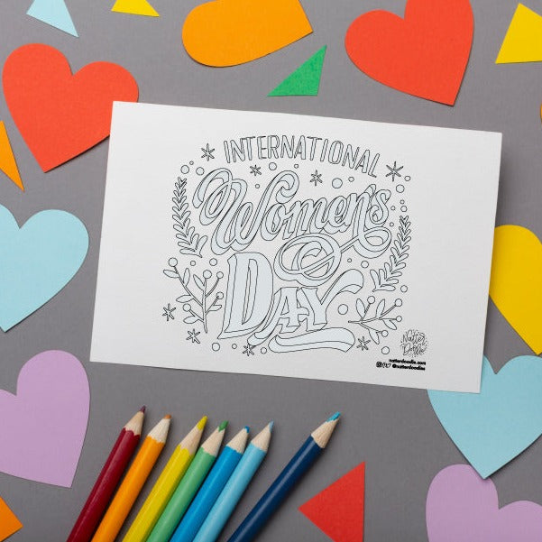 FREE Women's Day Coloring Page
