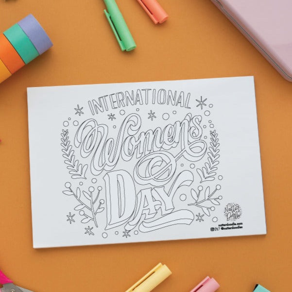 FREE Women's Day Coloring Page