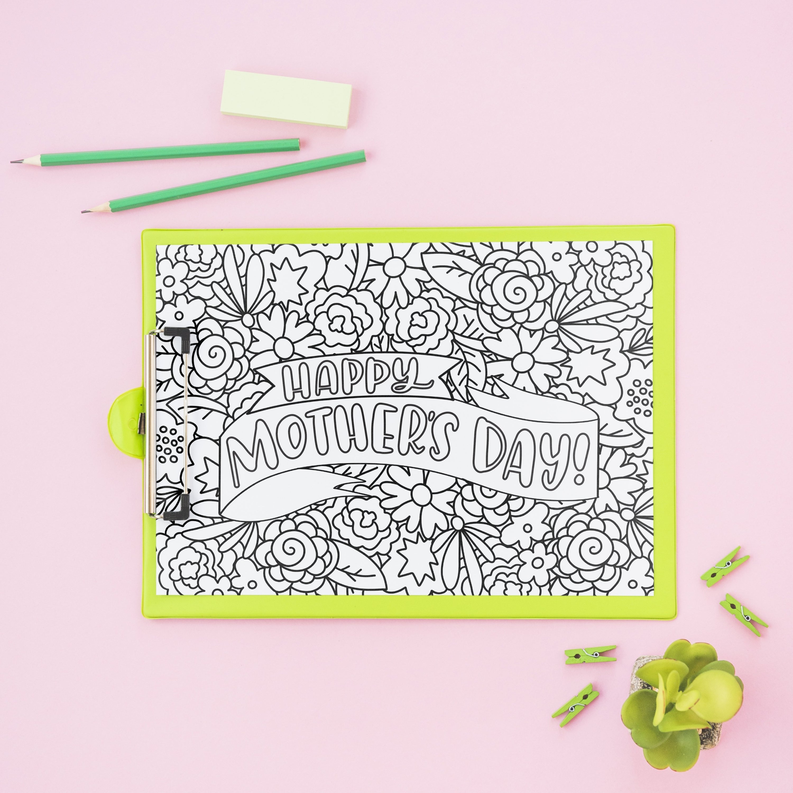 Mother's Day & Spring Coloring Pages
