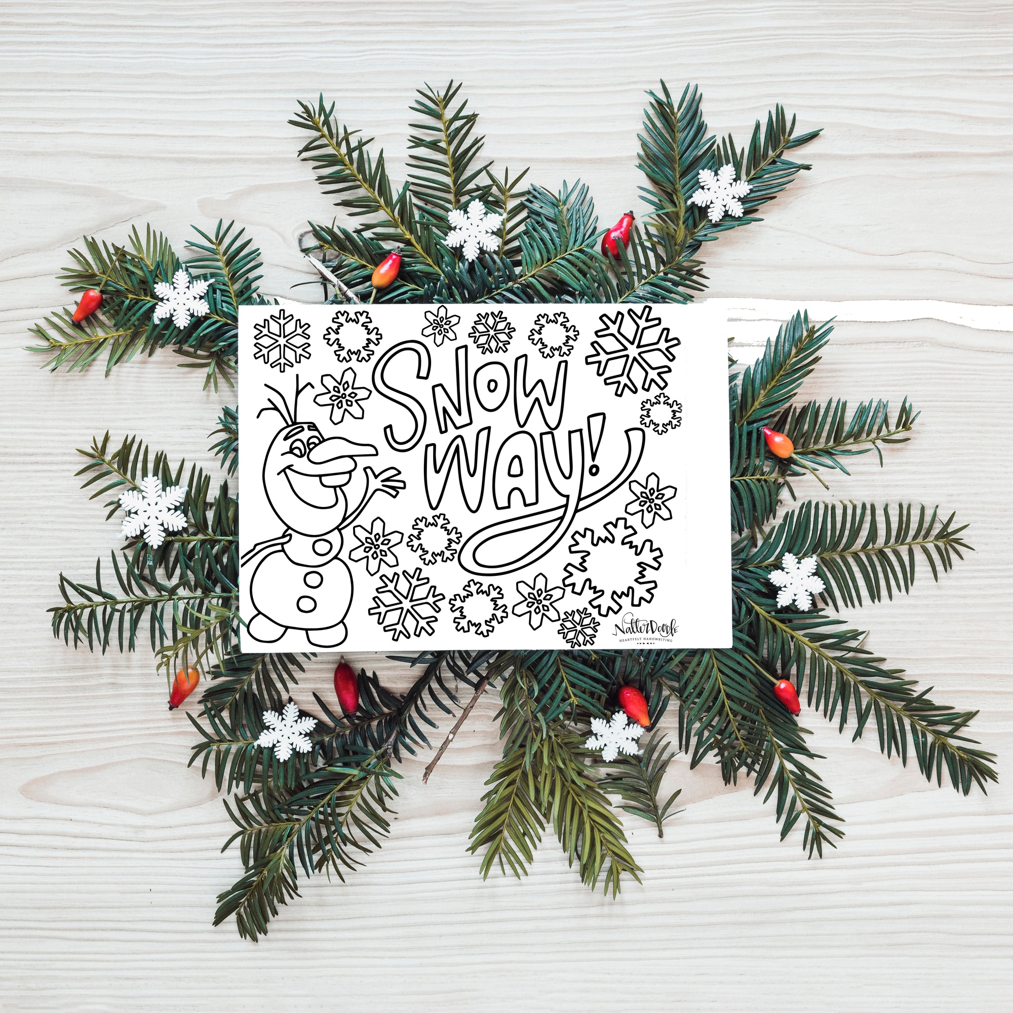 Winter + Holiday Coloring Pages