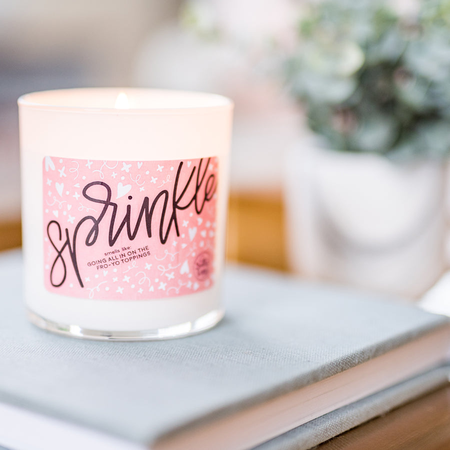 Sprinkle Candle – Tupelo Honey & Whipped Cream | 8oz Soy Candle | 60hr Burn